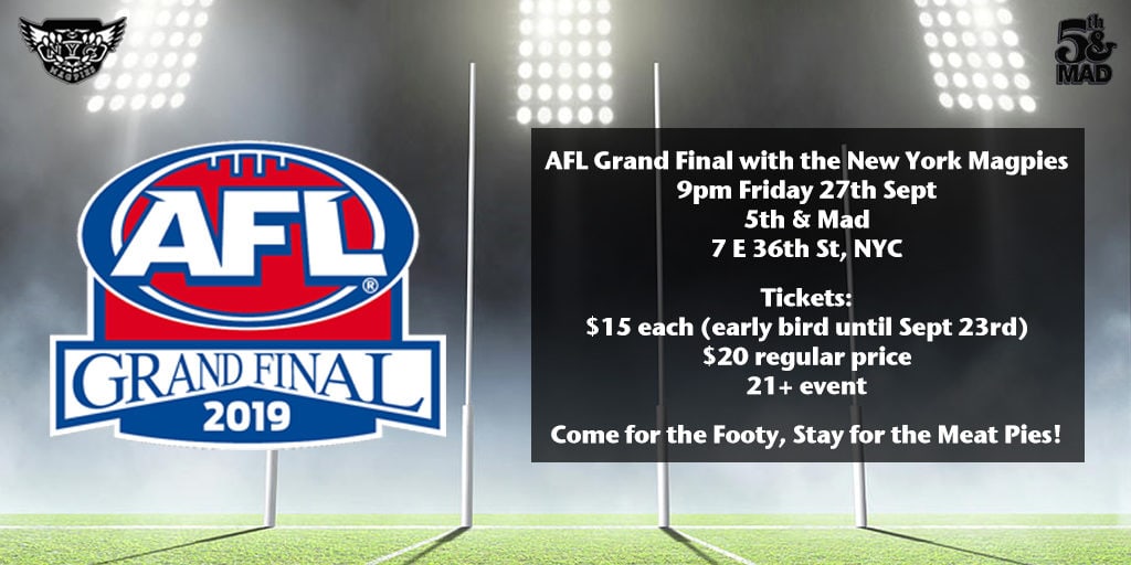 AFL Grand Final New York Magpies 2019