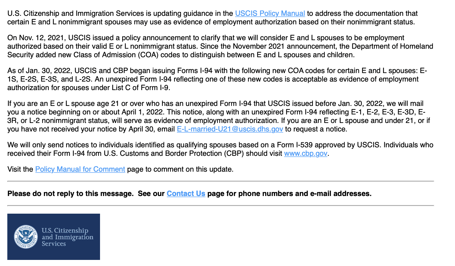 E3D, H4, and L2 changes now mean automatic EAD extensions and immediate work status without