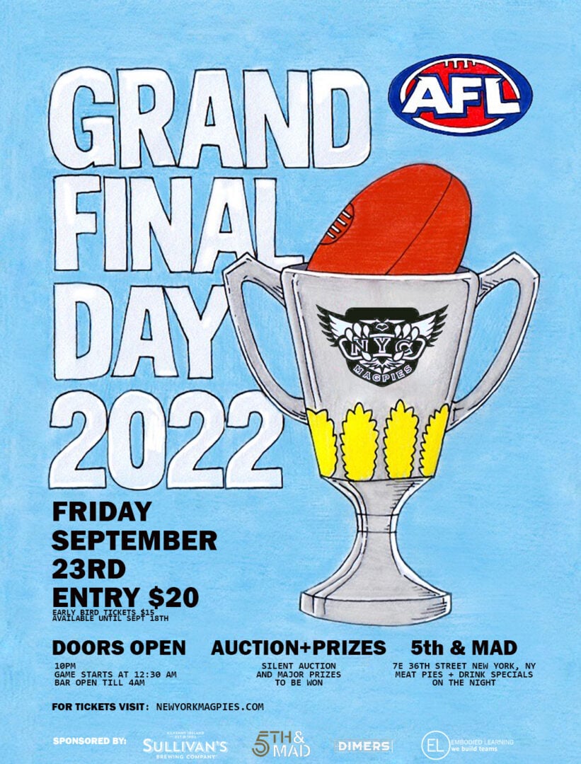 AFL Grand Final Day 2022 Party in New York City