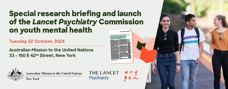 New York – Special briefing and launch: Lancet Psychiatry Commission on Youth Mental Health