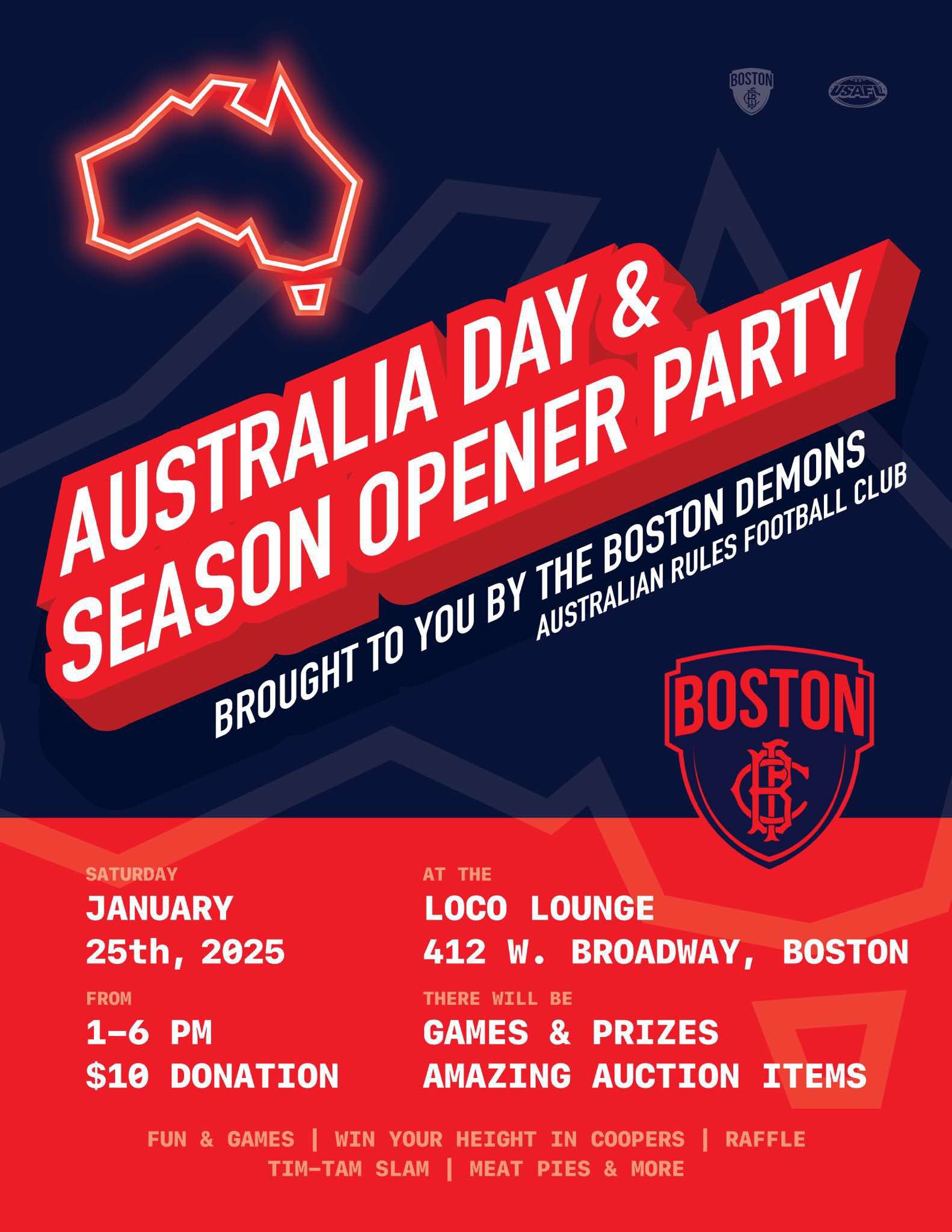 Boston (MA) – Australia Day and Season Opener Party