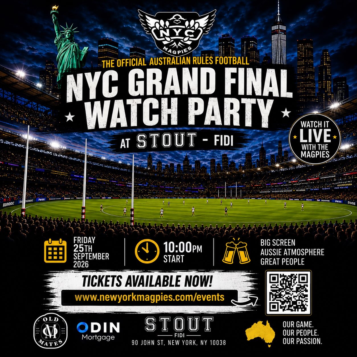 NYC AFL Grand Final Watch Party 2026