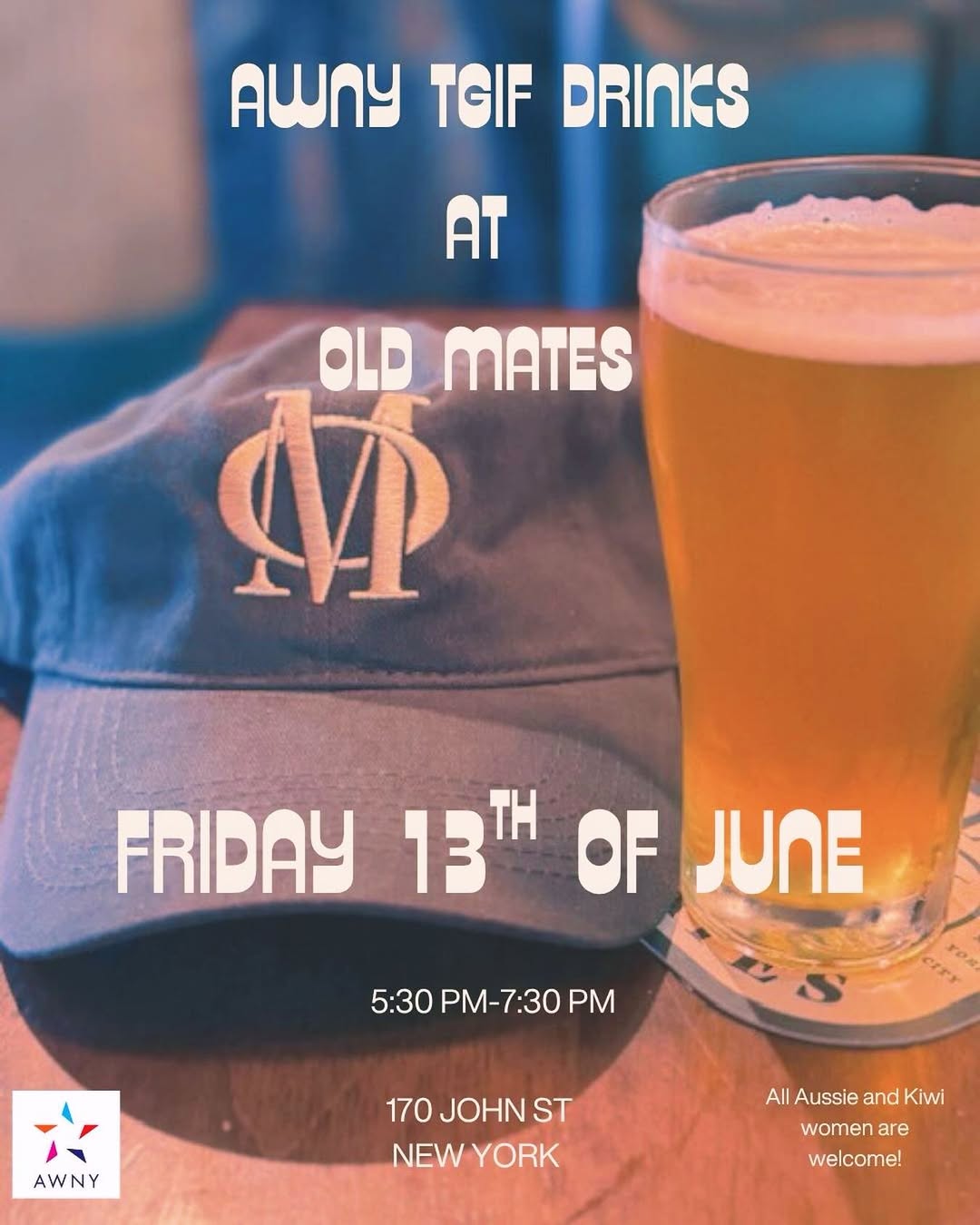 New York – TGIF DRINKS WITH AWNY (Australian Women in NY)